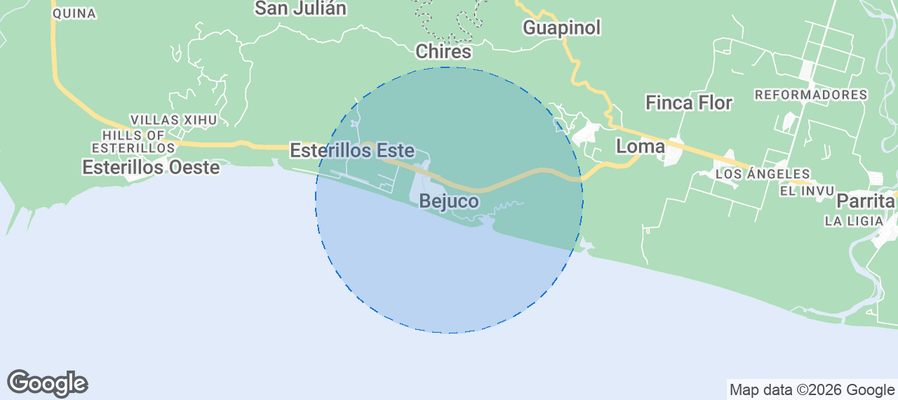 Bejuco Airbnb map
